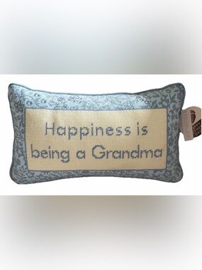 Happiness Is Being A Grandma Needlepoint Pillow Rachel Zoe Mothers Day Gift